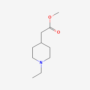 molecular formula C10H19NO2 B3075399 Methyl 2-(1-ethylpiperidin-4-yl)acetate CAS No. 1030421-15-8