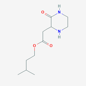 molecular formula C11H20N2O3 B3075541 Isopentyl 2-(3-oxo-2-piperazinyl)acetate CAS No. 1032338-42-3