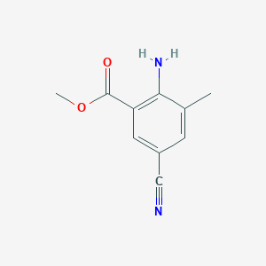 molecular formula C10H10N2O2 B3075570 Methyl 2-amino-5-cyano-3-methylbenzoate CAS No. 1032667-87-0