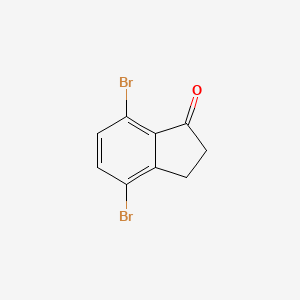 molecular formula C9H6Br2O B3075735 4,7-Dibromo-2,3-dihydro-1H-inden-1-one CAS No. 103515-98-6