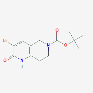 B3075821 tert-Butyl 3-bromo-2-oxo-1,5,7,8-tetrahydro-1,6-naphthyridine-6(2H)-carboxylate CAS No. 1036381-92-6