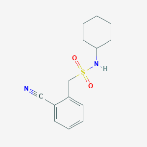 molecular formula C14H18N2O2S B3075866 1-(2-cyanophenyl)-N-cyclohexylmethanesulfonamide CAS No. 1036555-19-7