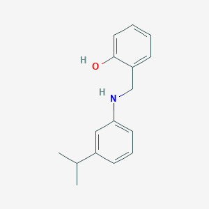 molecular formula C16H19NO B3075992 2-{[(3-Isopropylphenyl)amino]methyl}phenol CAS No. 1038268-48-2