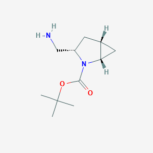 molecular formula C11H20N2O2 B3076023 (1s,3s,5s)-2-boc-2-azabicyclo[3.1.0]hexane-3-methylamine CAS No. 1038509-56-6