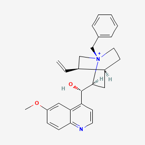 molecular formula C27H31N2O2+ B3076867 Cinchonanium, 9-hydroxy-6'-methoxy-1-(phenylmethyl)-, (8alpha,9S)- CAS No. 1042167-24-7