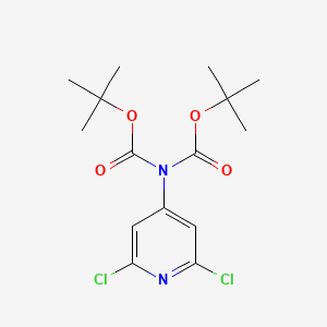 molecular formula C15H20Cl2N2O4 B3077047 Imidodicarbonic acid, 2-(2,6-dichloro-4-pyridinyl)-, 1,3-bis(1,1-dimethylethyl) ester CAS No. 1044148-88-0
