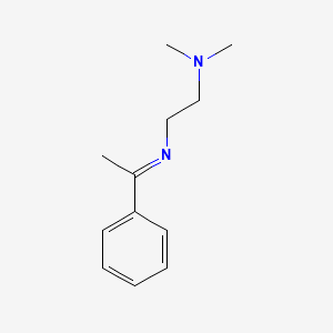 molecular formula C12H18N2 B3077257 (E)-[2-(dimethylamino)ethyl](1-phenylethylidene)amine CAS No. 104488-94-0
