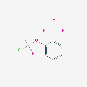 molecular formula C8H4ClF5O B3077321 1-[Chloro(difluoro)methoxy]-2-(trifluoromethyl)benzene CAS No. 104678-82-2