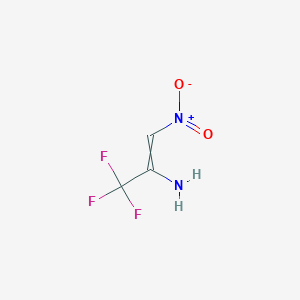 molecular formula C3H3F3N2O2 B3077334 3,3,3-Trifluoro-1-nitroprop-1-en-2-amine CAS No. 104684-87-9