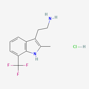 2-[2-methyl-7-(trifluoromethyl)-1H-indol-3-yl]ethanamine hydrochloride