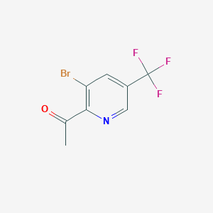 B3077451 1-(3-Bromo-5-(trifluoromethyl)pyridin-2-yl)ethanone CAS No. 1048384-87-7