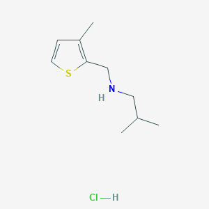 B3077745 2-Methyl-N-[(3-methyl-2-thienyl)methyl]-1-propanamine hydrochloride CAS No. 1049678-10-5