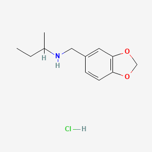 molecular formula C12H18ClNO2 B3077753 [(2H-1,3-benzodioxol-5-yl)methyl](butan-2-yl)amine hydrochloride CAS No. 1049678-13-8