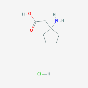 molecular formula C7H14ClNO2 B3077928 2-(1-Aminocyclopentyl)acetic acid hydrochloride CAS No. 1049720-85-5