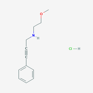 molecular formula C12H16ClNO B3078264 N-(2-Methoxyethyl)-3-phenyl-2-propyn-1-amine hydrochloride CAS No. 1050126-55-0