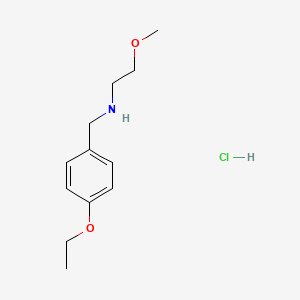 molecular formula C12H20ClNO2 B3078282 N-(4-Ethoxybenzyl)-2-methoxyethanamine hydrochloride CAS No. 1050214-34-0