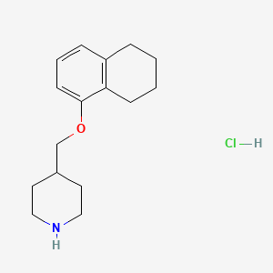 4-[(5,6,7,8-Tetrahydro-1-naphthalenyloxy)-methyl]piperidine hydrochloride