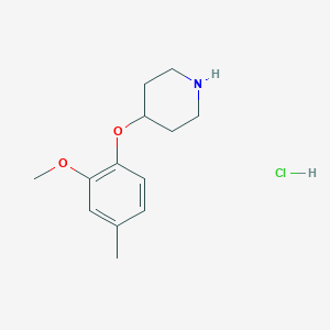 molecular formula C13H20ClNO2 B3078382 4-(2-methoxy-4-methylphenoxy)piperidine hydrochloride CAS No. 1050509-65-3