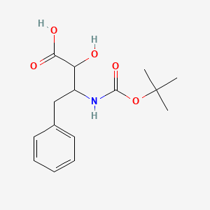 molecular formula C15H21NO5 B3078482 3-tert-Butoxycarbonylamino-2-hydroxy-4-phenylbutyric acid CAS No. 105181-72-4