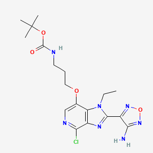 tert-Butyl 3-(2-(4-amino-1,2,5-oxadiazol-3-yl)-4-chloro-1-ethyl-1H-imidazo[4,5-c]pyridin-7-yloxy)propylcarbamate