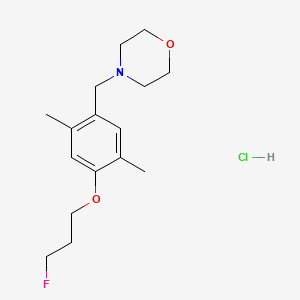 molecular formula C16H25ClFNO2 B3078630 4-[4-(3-Fluoropropoxy)-2,5-dimethylbenzyl]morpholine hydrochloride CAS No. 1052546-72-1