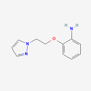 molecular formula C11H13N3O B3078667 2-(2-(1H-Pyrazol-1-yl)ethoxy)aniline CAS No. 1052606-76-4