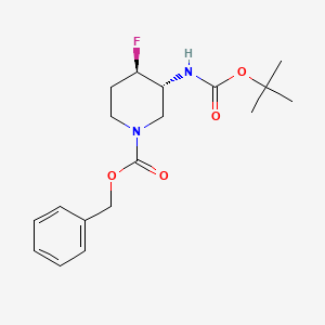 molecular formula C18H25FN2O4 B3078690 benzyl (3R,4R)-4-fluoro-3-[(2-methylpropan-2-yl)oxycarbonylamino]piperidine-1-carboxylate CAS No. 1052713-38-8