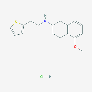 molecular formula C17H22ClNOS B030791 5-Methoxy-N-(2-(thiophen-2-yl)ethyl)-1,2,3,4-tetrahydronaphthalen-2-amine hydrochloride CAS No. 102120-96-7