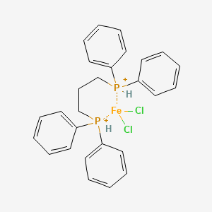 molecular formula C27H28Cl2FeP2+2 B3079217 Dichloro[1,3-bis(diphenylphosphino)propane]iron(II) CAS No. 106245-43-6
