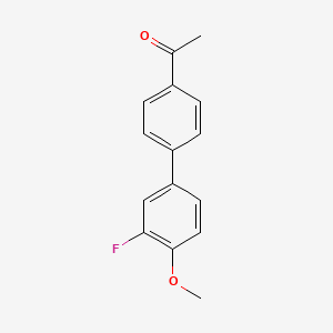 molecular formula C15H13FO2 B3079233 3'-Fluoro-4'-methoxy-4-acetylbiphenyl CAS No. 106291-24-1