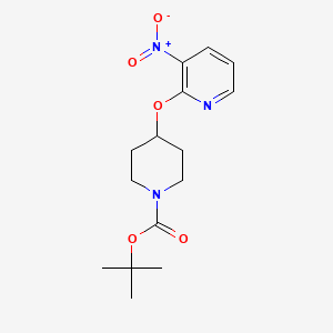 molecular formula C15H21N3O5 B3079317 1-Boc-4-(3-Nitropyridin-2-yloxy)piperidine CAS No. 1065484-06-1
