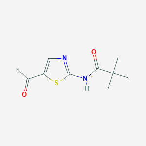 molecular formula C10H14N2O2S B3079355 N-(5-acetyl-1,3-thiazol-2-yl)-2,2-dimethylpropanamide CAS No. 1067637-89-1