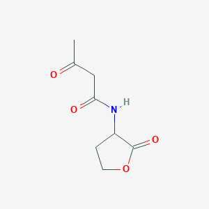 molecular formula C8H11NO4 B3079471 3-oxo-N-(2-oxooxolan-3-yl)butanamide CAS No. 106983-29-3