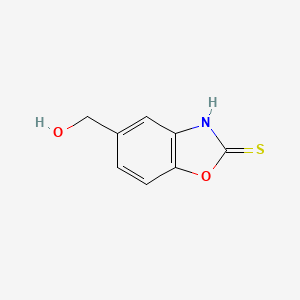 molecular formula C8H7NO2S B3079540 (2-Mercapto-1,3-benzoxazol-5-yl)methanol CAS No. 1071328-98-7