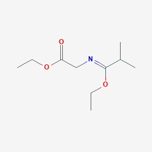 molecular formula C10H19NO3 B3079570 ethyl {[(1Z)-1-ethoxy-2-methylpropylidene]amino}acetate CAS No. 1071368-91-6