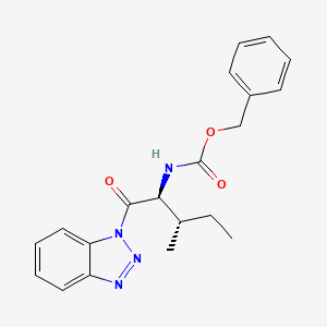 molecular formula C20H22N4O3 B3079649 benzyl N-[(2S,3S)-1-(benzotriazol-1-yl)-3-methyl-1-oxopentan-2-yl]carbamate CAS No. 1072442-07-9