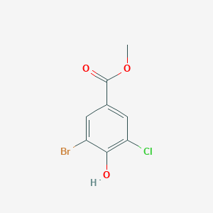 molecular formula C8H6BrClO3 B3079748 Methyl 3-bromo-5-chloro-4-hydroxybenzoate CAS No. 107356-01-4