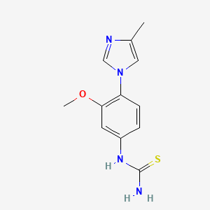 B3079881 1-(3-methoxy-4-(4-methyl-1H-imidazol-1-yl)phenyl)thiourea CAS No. 1077628-67-1