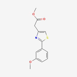 molecular formula C13H13NO3S B3080073 Methyl 2-(2-(3-methoxyphenyl)thiazol-4-yl)acetate CAS No. 1081140-49-9