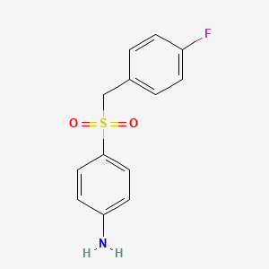 molecular formula C13H12FNO2S B3080320 4-[(4-Fluorophenyl)methanesulfonyl]aniline CAS No. 1082842-29-2