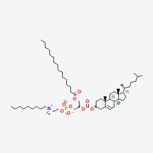 molecular formula C60H111NO9P+ B3080489 Cholest-5-en-3-ol (3beta)-, 3-[(3R)-6-hydroxy-10,10-dimethyl-6-oxido-3-[[(1-oxohexadecyl)oxy]methyl]-2,5,7-trioxa-10-azonia-6-phosphanoundecanoate], inner salt CAS No. 1085528-78-4