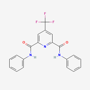 molecular formula C20H14F3N3O2 B3080782 N2,N6-diphenyl-4-(trifluoromethyl)pyridine-2,6-dicarboxamide CAS No. 1092344-79-0