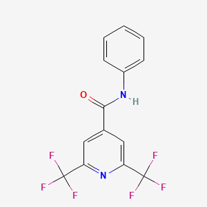 N-phenyl-2,6-bis(trifluoromethyl)pyridine-4-carboxamide