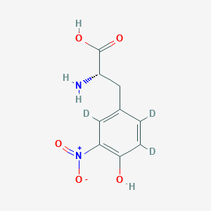 molecular formula C9H10N2O5 B030808 (2S)-2-Amino-3-(2,3,6-trideuterio-4-hydroxy-5-nitrophenyl)propanoic acid CAS No. 213386-10-8