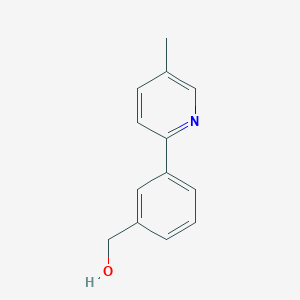 molecular formula C13H13NO B3080832 (3-(5-Methylpyridin-2-yl)phenyl)methanol CAS No. 1092569-06-6