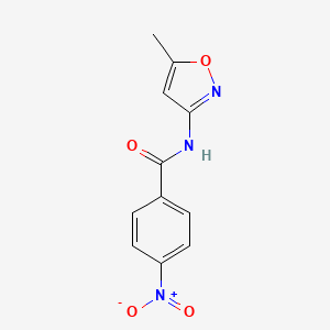 molecular formula C11H9N3O4 B3080858 N-(5-methyl-1,2-oxazol-3-yl)-4-nitrobenzamide CAS No. 109300-32-5