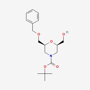 (2S,6R)-tert-butyl 2-(benzyloxymethyl)-6-(hydroxymethyl)morpholine-4-carboxylate