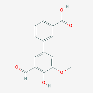 molecular formula C15H12O5 B3080889 3'-Formyl-4'-hydroxy-5'-methoxybiphenyl-3-carboxylic acid CAS No. 1093118-24-1