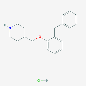 B3080951 4-[(2-Benzylphenoxy)methyl]piperidine hydrochloride CAS No. 1093653-14-5