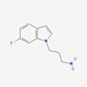 molecular formula C11H13FN2 B3081042 3-(6-Fluoro-1H-indol-1-yl)propan-1-amine CAS No. 1094654-45-1